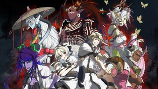 Concept art showin anime design characters for a fantasy video game