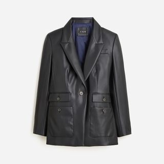 J.Crew Vivienne Blazer in Faux Leather 