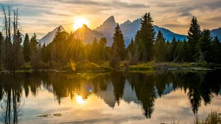 Sunset over Grand Teton National Park, Wyoming