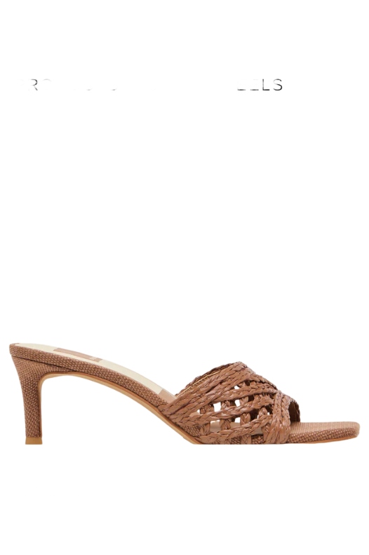 DOLCEVITA, Bowen Heels Cognac Raffia