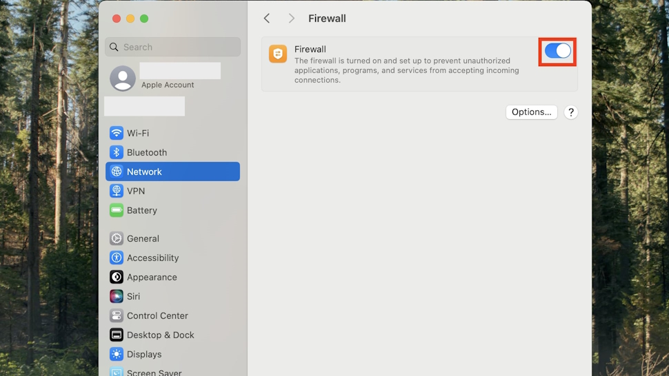 How to turn on Firewall on macOS