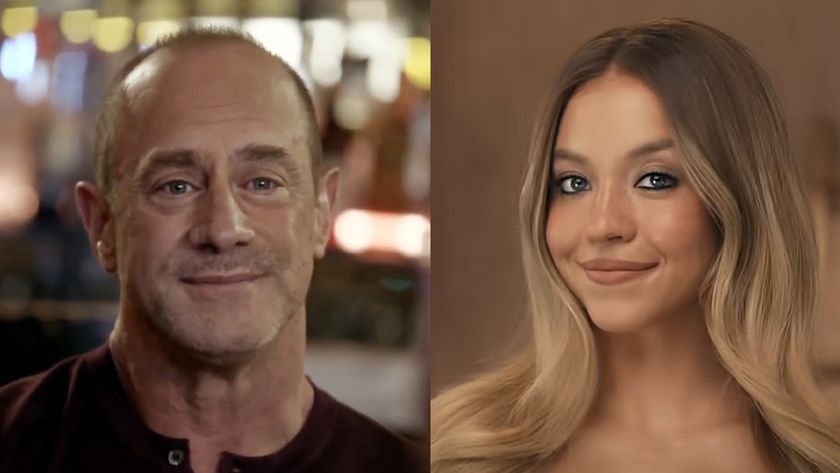 Christopher Meloni in Law &amp; Order: Organized Crime, Sydney Sweeney starring in Dr. Squatch &quot;Guys Only Want One Thing&quot; Natural Body Wash ad.