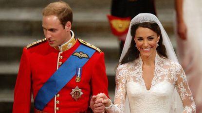 Prince William and Kate Middleton’s rare wedding detail revealed, seen here on their wedding day