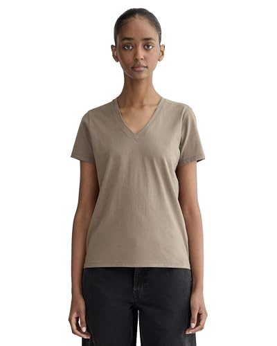 Everlane the Slim V-Neck Tee in Essential Cotton - Clay Large