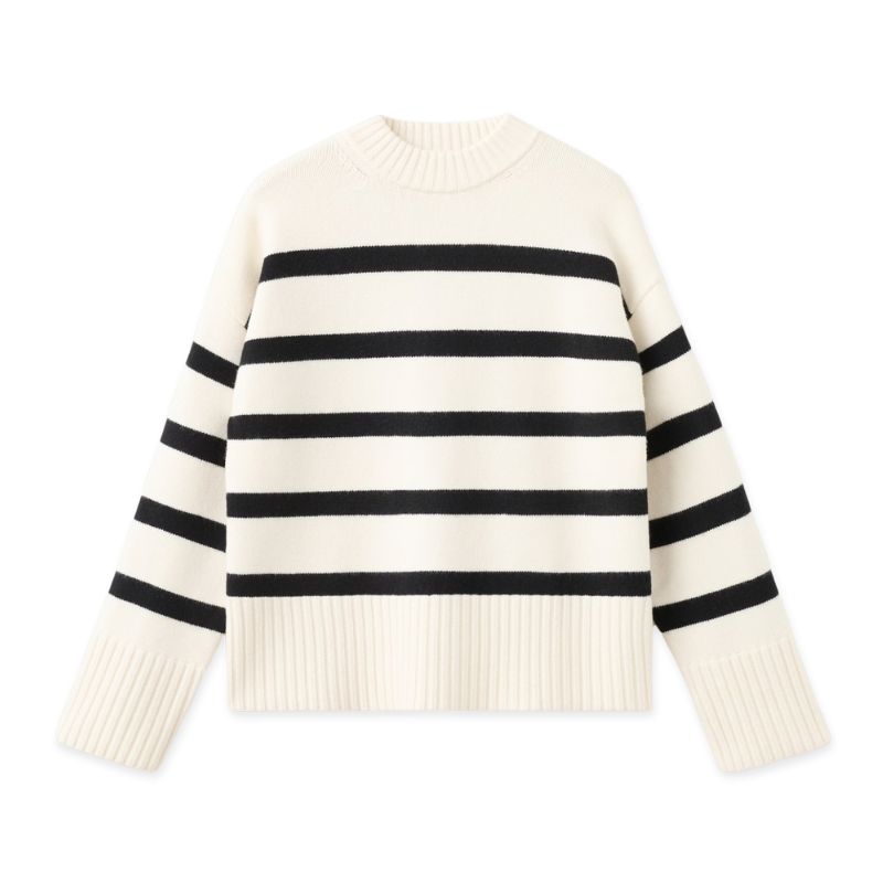 A blue. andwhite stripe jumper from Mango