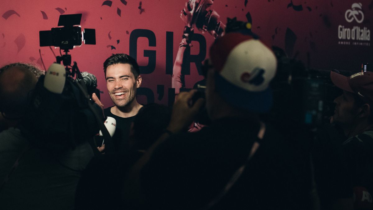 Tom Dumoulin was in demand with the media