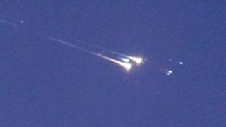 A close-up view of the strange object WT1190F, which burned up in Earth's atmosphere Friday, Nov. 13 off the coast of Sri Lanka, as imaged by scientists measuring the re-entry from an airplane.