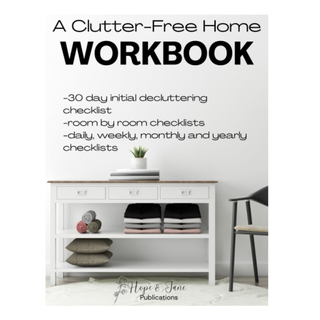 A Clutter-Free Home Workbook by Hope & Jane Publications from Amazon