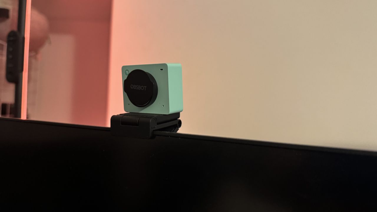 The Aurora Green Obsbot Meet 2 4K webcam