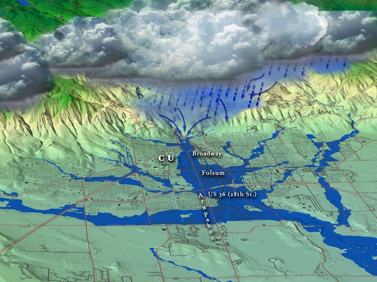 Boulder&#039;s 500-year floodplain. 