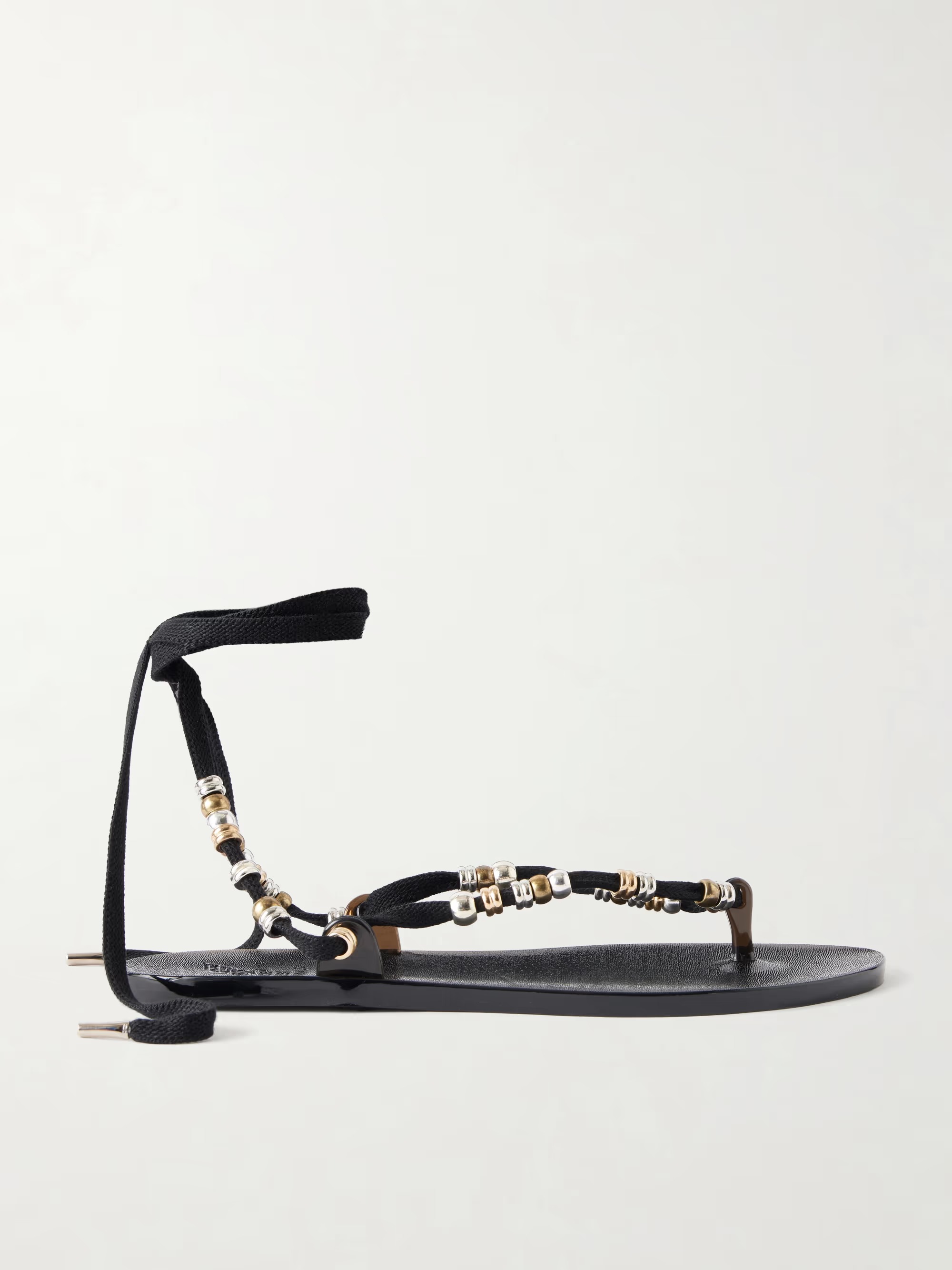Ancient Greek Sandals, Esther Bead-Embellished Jelly-Thong Sandals