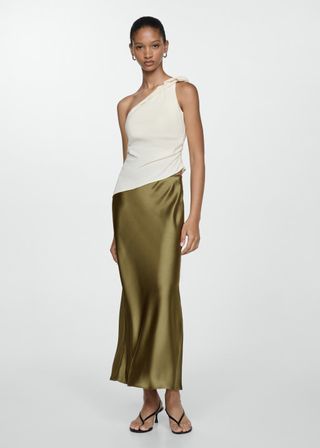 Midi Satin Skirt