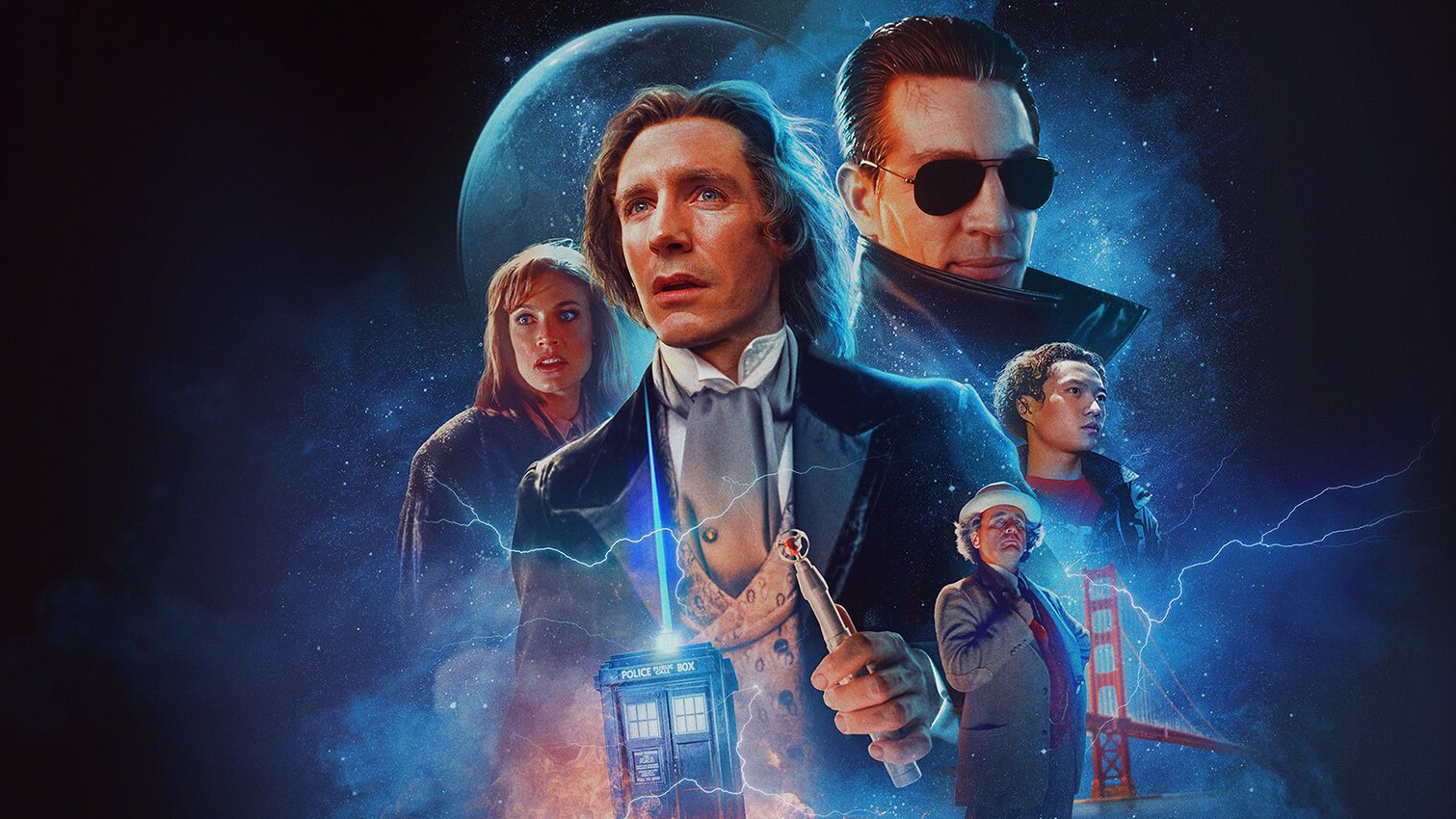 Screenshot from the 1996 TV movie "Doctor Who" starring Paul McGann, Daphne Ashbrook, and Eric Roberts.