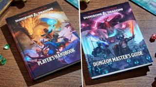 Dungeon Master's guide and Player's Handbook (2024) side by side