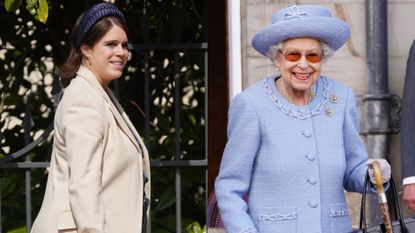 The significance of the decision Princess Eugenie made explained. Princess Eugenie side-by-side with Queen Elizabeth at separate occasions