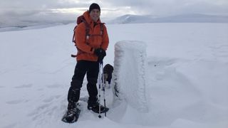 Fiona's snowshoeing friend