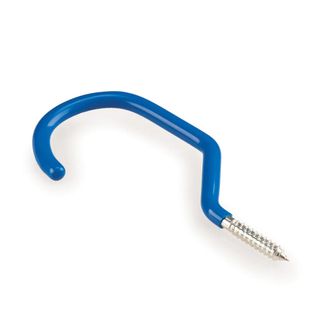 Park Tool storage hook with blue cover on a white backgroun