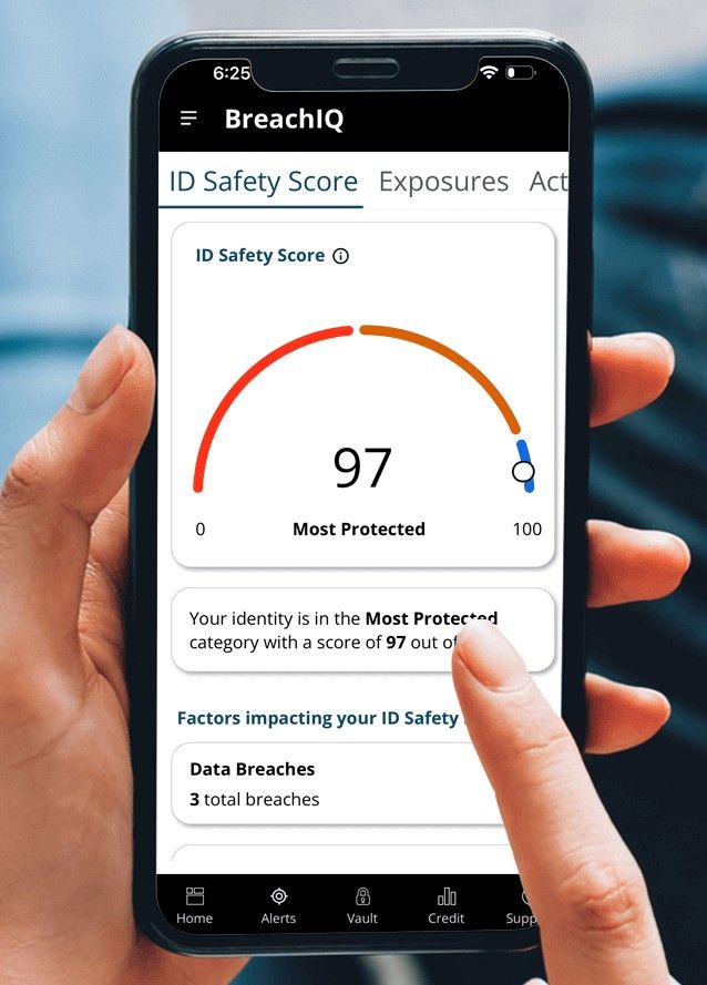 IdentityForce personalized Identity Safety Score