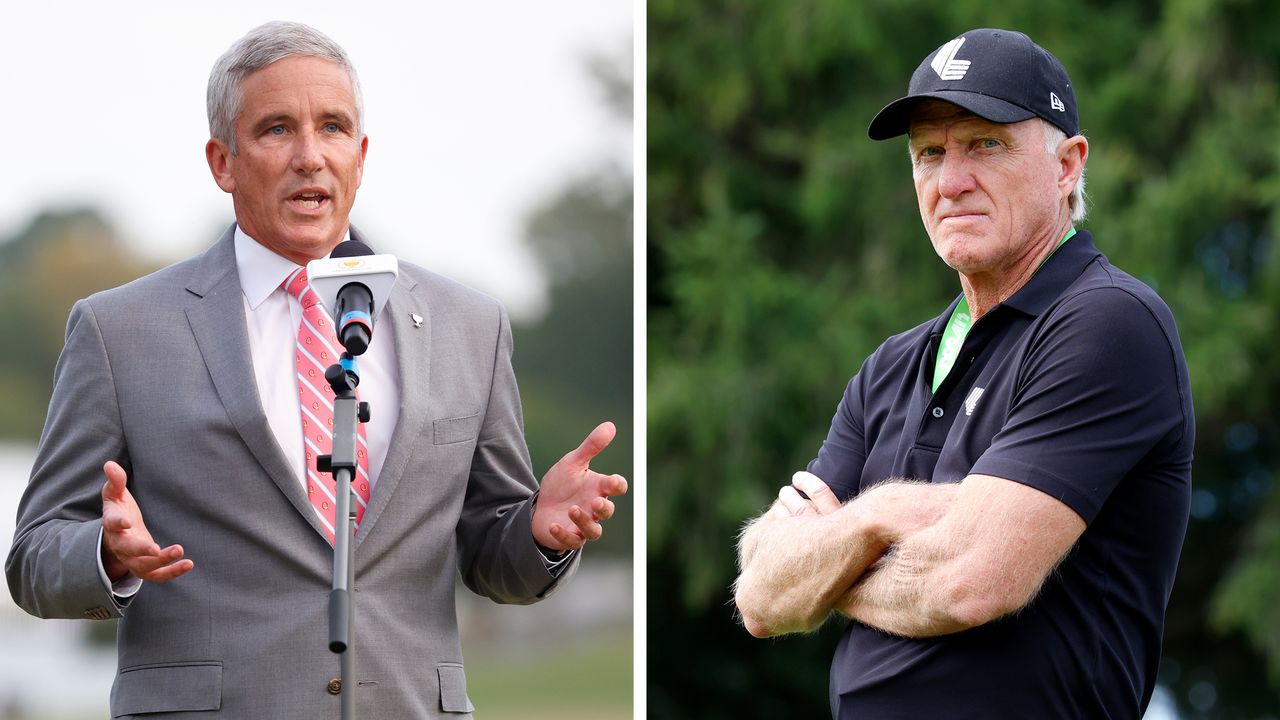 Jay Monahan and Greg Norman