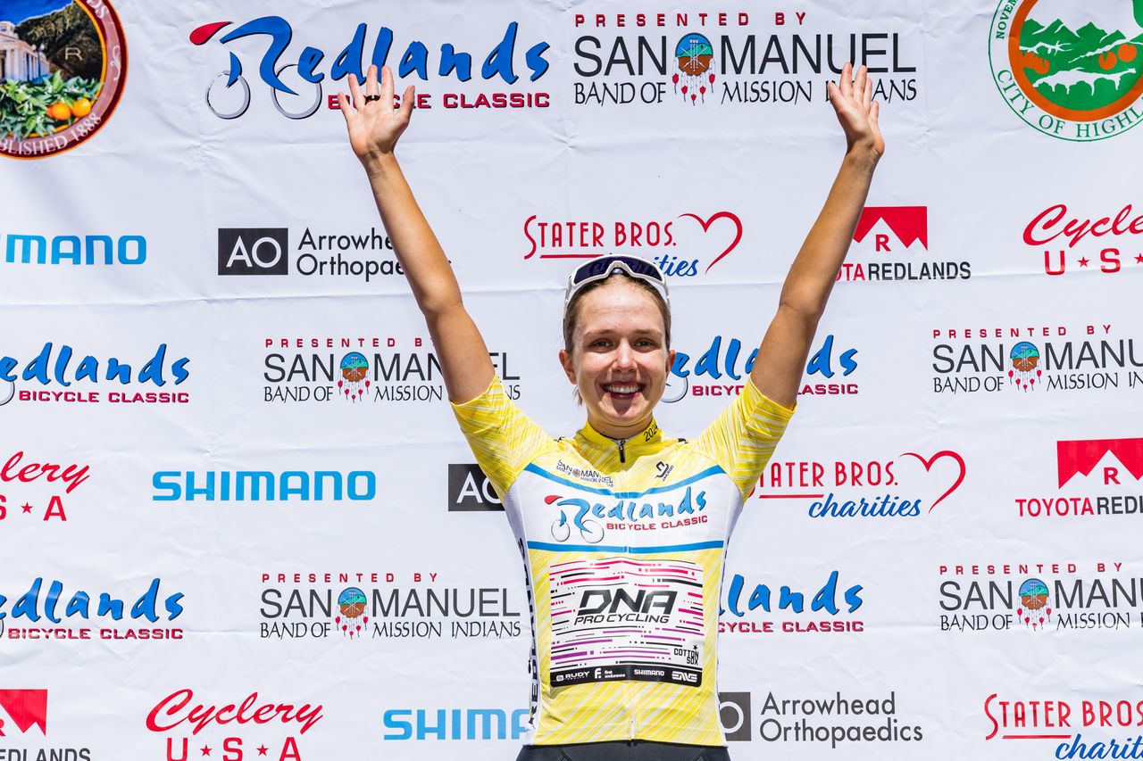 adia Gontova (DNA Pro Cycling) takes over the leader's jersey