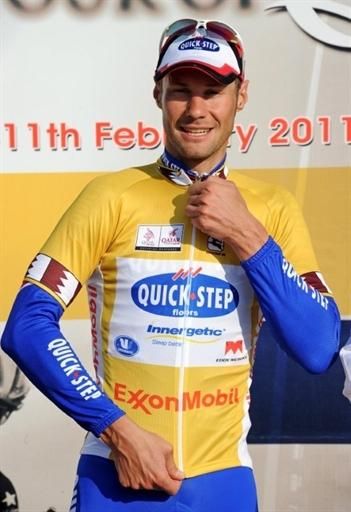 Tom Boonen (Quick Step) in the leader's jersey