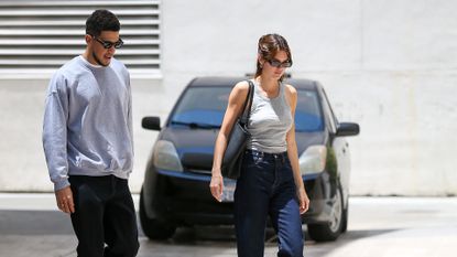 Devin Booker, Kendall Jenner are seen on May 24, 2022 in Los Angeles, California.