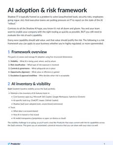 Al Adoption & Risk Framework
