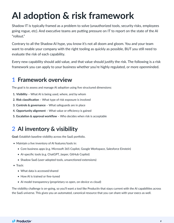 Al Adoption & Risk Framework