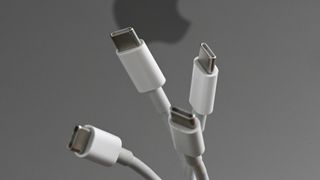 A group of USB-C cables together