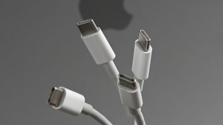 A group of USB-C cables together