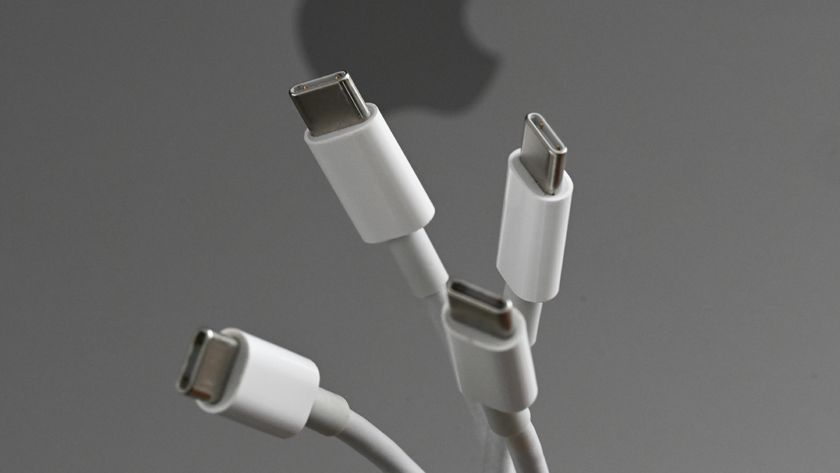 A group of USB-C cables together