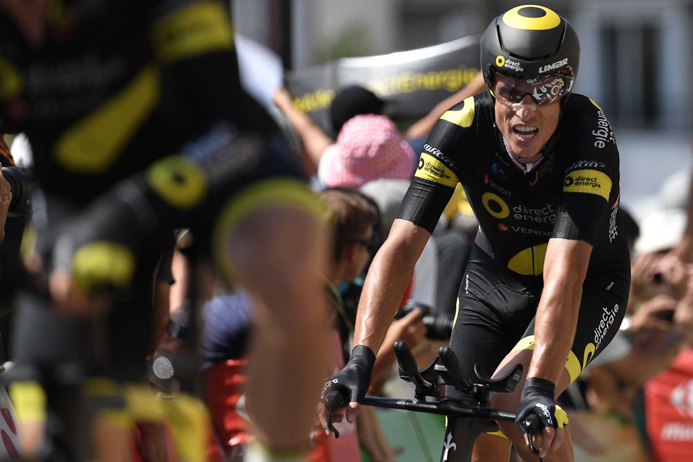 Sylvan Chavanel in the Direct Energie formation during the stage 3 team time trial