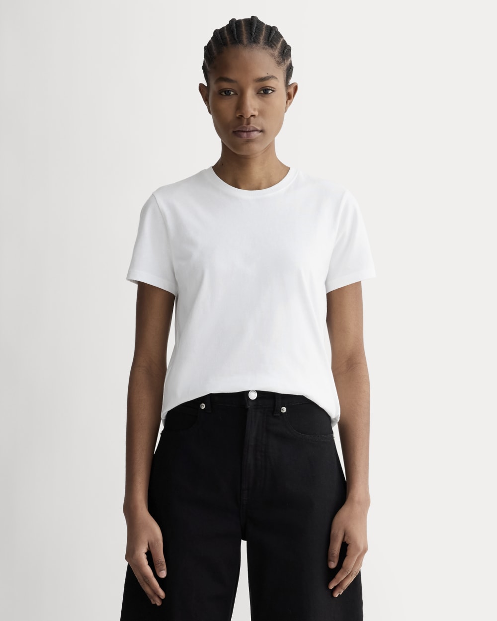 The Slim Crew in Essential Cotton | White - Xxs