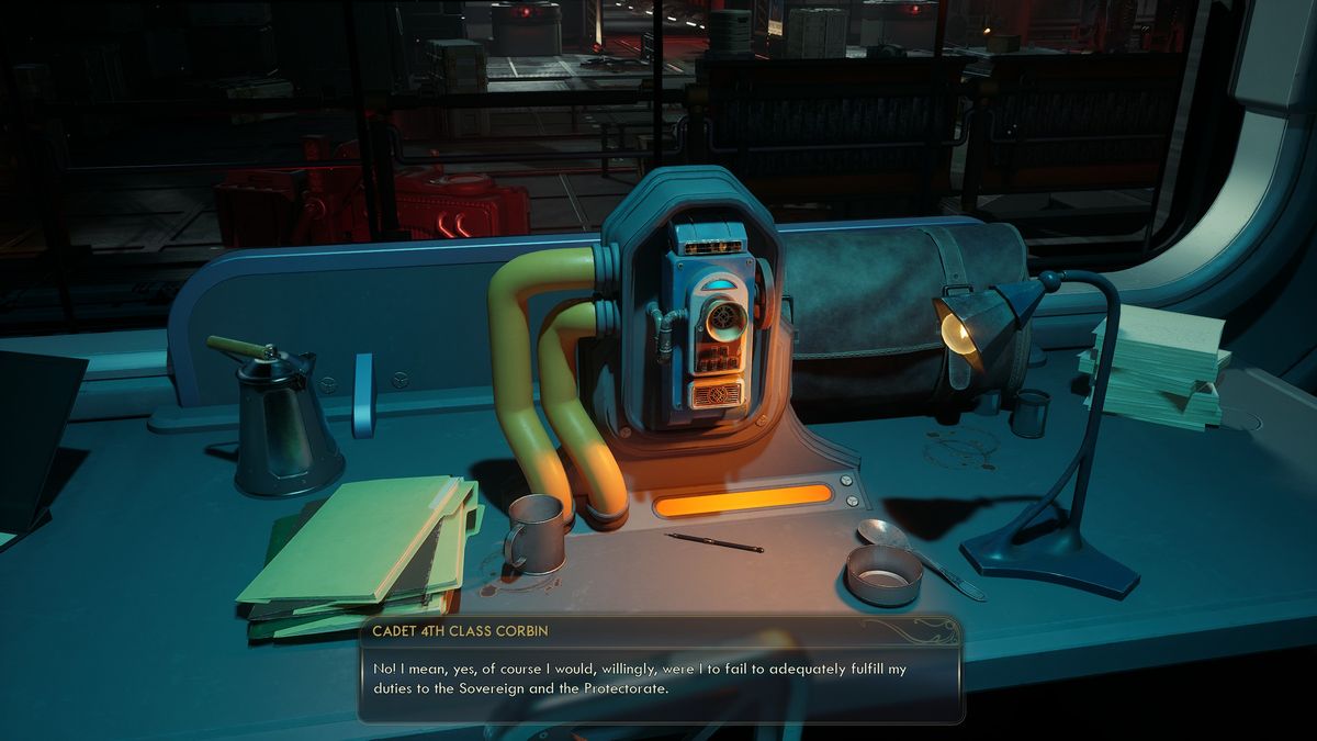 Outer Worlds conversation with PA system