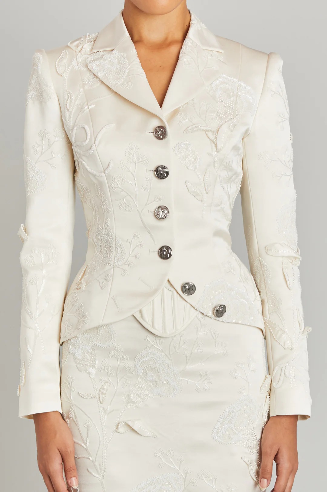 Wiederhoeft, Salon Jacket with Carnation Embroidery