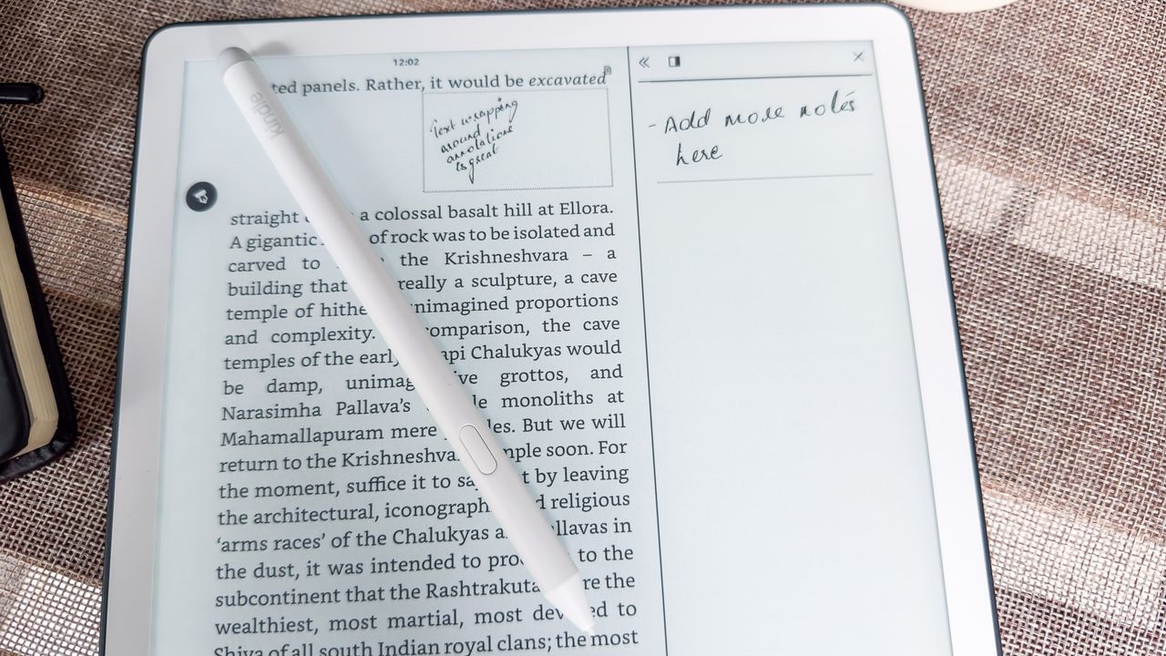 Ebook annotation features on the 3rd generation Kindle Scribe