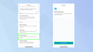 How to put Ring Doorbell motion detection on a schedule 