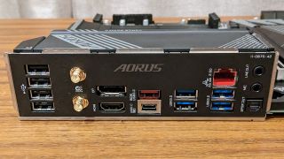 Gigabyte B760 Aorus Elite AX rear I/O