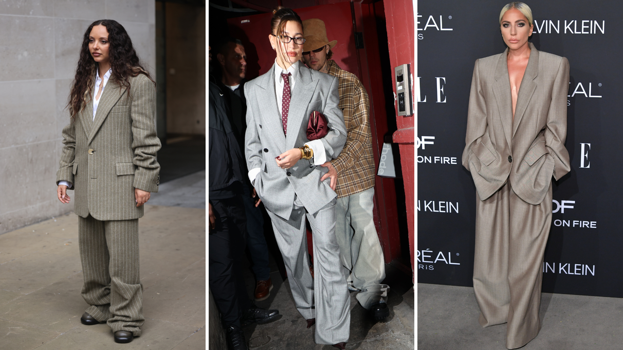 Celebrities wearing oversized suits