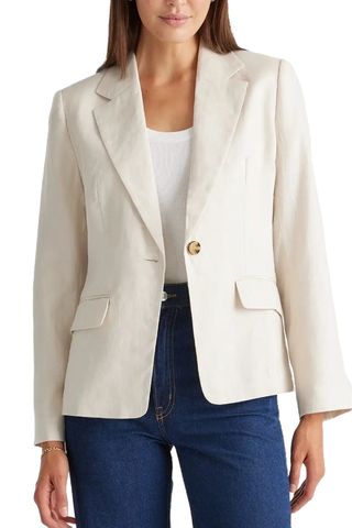 100% European Linen Structured Blazer