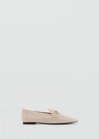 MANGO, Buckle Leather Moccasins - Women | Mango United Kingdom