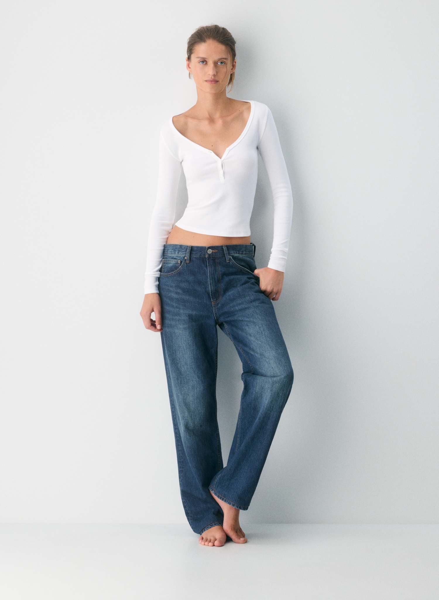 Homestretch&amp;trade; Rib Henley Longsleeve