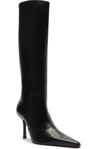 Raffaela Up Stiletto Spitzer toe knee -high boot