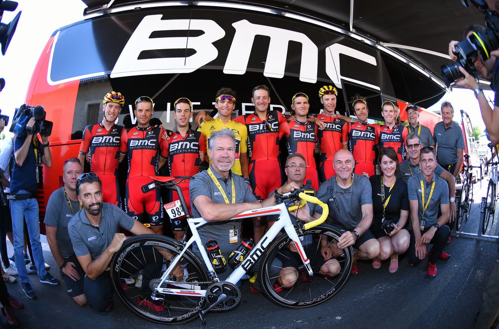 BMC were a happy team after Greg Van Avermaet won stage 5 and moved into the yellow jersey