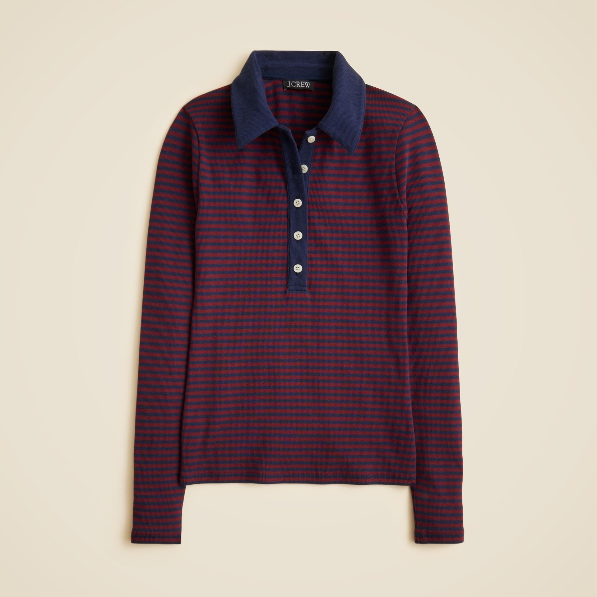 Perfect Rib Polo Shirt in Stripe