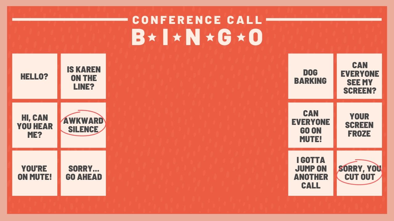 Best free Zoom background: Conference call bingo