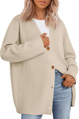 LILLUSORY Women Oversized Cardigan