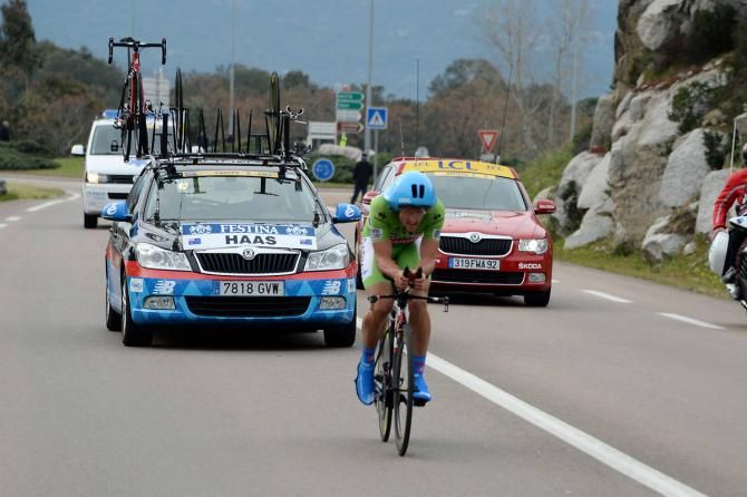Nathan Haas (Garmin-Sharp) finished 10th in the Crit&eacute;rium International time trial