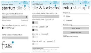 Frost Free Settings