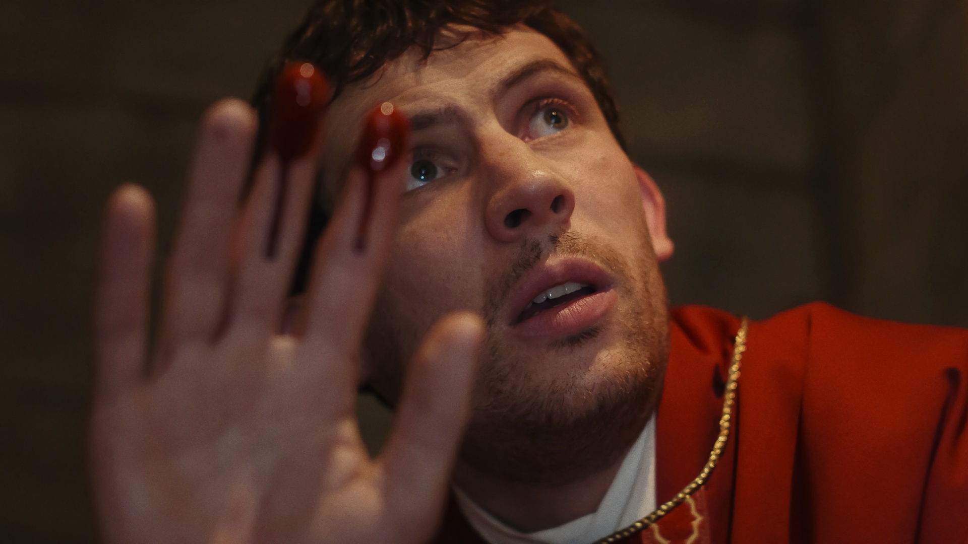 Josh O&#039;Connor as Jud in Wake Up Dead Man: A Knives Out Mystery